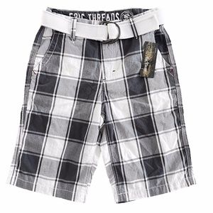 NWT Epic Threads Belted Shorts Boys White and Grey Size 8